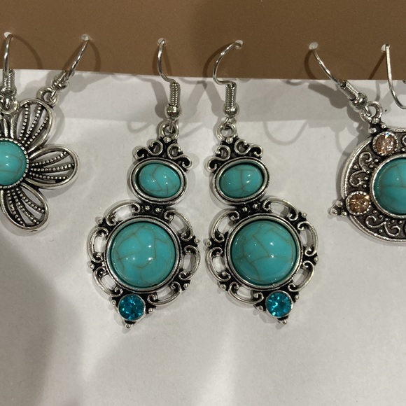 Three Earrings, Vintage Bohemian Style - NEW - Picture 3 of 5